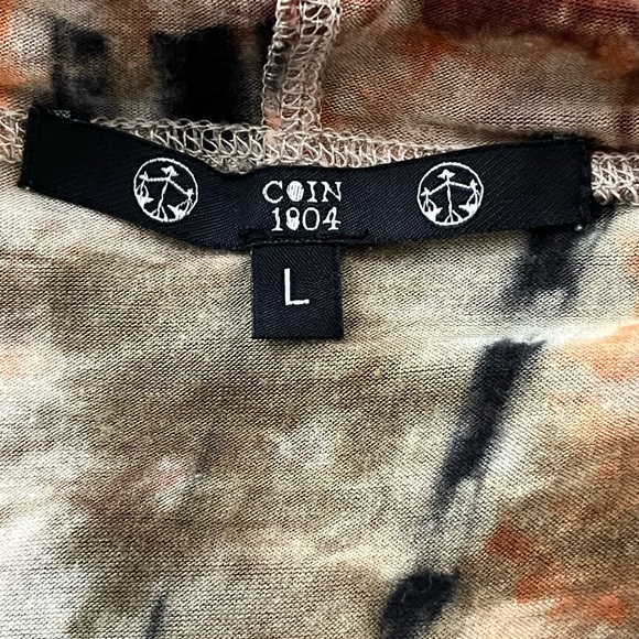 Coin 1804 Women’s 3/4 Sleeve Hooded Duster - Size Large - Picture 6 of 7